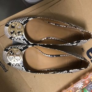 Tory Burch snake skin low heel flat